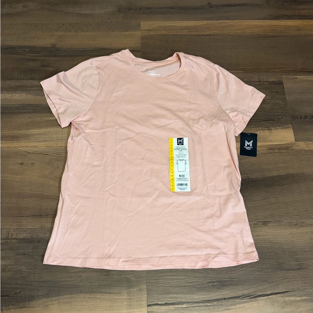 Womens Light Pink Short Sleeve Tee Size Medium